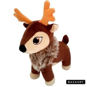 Portable North Pole Karamelli Reindeer Plush Santa's Sweetest Baby Reindeer 9"